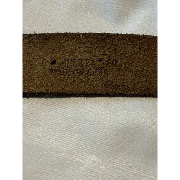 Boho Leather Belt Stone Mosaic Buckle Embossed Brown Wide Western Festival  S main image 5